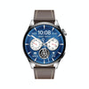 GW69 Smart Watch, Support BT Call / Heart Rate / Blood Pressure / Blood Oxygen(Sliver + Leather Strap Brown)