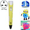 Hand-held 3D Printing Pen, UK Plug (Yellow)
