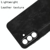 For Samsung Galaxy A56 5G Cow Pattern Sewing Card Bag Phone Case(Black)