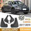 For Skoda KAROQ 2017-2023 4pcs/Set Car Auto Soft Plastic Splash Flaps Fender Guard