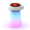 HX126 Sound Pickup RGB Light Volcano Humidifier Simulated Flame Aromatherapy Machine, Color: White