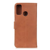 For Alcatel 3X 2020 KHAZNEH Cowhide Texture Horizontal Flip Leather Case with Holder & Card Slots & Wallet(Brown)
