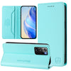 For Samsung Galaxy Note20 Ultra RC01 Dual-Folded Magnetic Suction RFID Leather Phone Case(Mint Green)