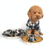 Stainless Steel Slow Feed Dog Bowl 30cm - Anti-Gulping Pet Bowl