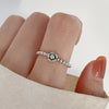 Platinum Plated Ladies Vintage Wear Combination Ring, Specification:J2173