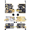 Tail Cloth Book Baby Enlightenment 3D Early Education Cloth Book(Black and Yellow Ainmal)