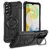 For Samsung Galaxy A04s Lens Holder MagSafe Phone Case(Black)