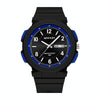 SANDA 6097 TPU Strap Dual Calendar Waterproof Electronic Watch(Black Blue)