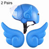 2 Pairs Motorcycle Helmet Angel Wings Decoration(Blue)