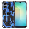 For Samsung Galaxy A06 4G Camouflage Armor Kickstand TPU Hybrid PC Magnetic Phone Case(Dark Blue)