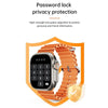WS-E9 Ultra 2.2 inch IP67 Waterproof Metal Buckle Ocean Silicone Band Smart Watch, Support Heart Rate / NFC(Orange)