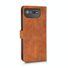 For Asus ROG Phone 6 Skin Feel Magnetic Flip Leather Phone Case(Brown)