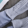 Winter Girls Knit Long Sleeve Sweater Organza Dress Evening Dress, Size:140cm(Grey)