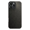 For iPhone 11 Pro Max Litchi Texture TPU Black Lens Frame Phone Case(Black)
