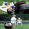 18L Folding Trash Can Telescopic Storage Box Storage Bucket Folding Water Bucket(English Black With Lid)
