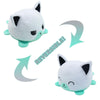 2 PCS Cute Plush Flip Toy Double-Sided Doll(Blue White Kitten)