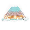 20 in 1 Diamond Handle Eye Brush Multi-functional Makeup Brush, Pink+Blue Handle and Baby Blue Brush