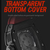 BAOGELA 224141 Hollow Skull Luminous Sports 304 Stainless Steel Silicone Men Watch(Black Shell Black Face Red Belt)