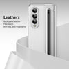 For Samsung Galaxy Z Fold3 5G Integrated PC + PU Phone Case with Pen / Pen Box(White)