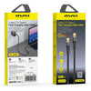 awei CL-229C Type-C to Type-C 100W with Chip Braid Fast Data Charging Cable, Length:1.2m(White)