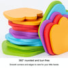 Rainbow Fallen Leaves Rollerball Tree Game Color Cognition Early Learning Fun Assembly Wooden Toy