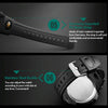 SKMEI 1258 Multifunctional Outdoor Sports Noctilucent Waterproof Wrist Watch, Size: S(Black)