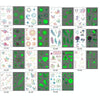 10 PCS Waterproof Luminous Tattoo Stickers Gradient Temporary Tattoo Stickers(Ei-133)