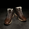 GG-858 Men Snow Boots Velvet Keep Warm Thick Bottom Men Boots, Size: 37(Dark Brown)