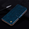 For Xiaomi  Redmi Note 5A Pro / Prime Business Style Oil Wax Texture Horizontal Flip Leather Case with Holder & Card Slots & Wallet & Lanyard(Blue)
