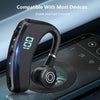 V9S Bluetooth Headset Noise Cancelling Headphones With LED Display(Blue Single Ear)