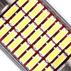 2 PCS DC 12V 6W 36MM Bicuspid Car Door Lamps Registration Mark light Dashboard Dome Door Lights LED Reading Lamp with 27 LED SMD 3014 Lights White