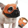Bulldog Muzzle, Breathable, Drinkable, Anti-Bite, Orange/Black, M