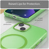 For iPhone 13 MagSafe Frosted Translucent TPU + PC Full Coverage Phone Case(Green)