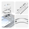 For Samsung Galaxy A06 4G 360 Holder MagSafe Acrylic Hybrid TPU Phone Case(Frosted White)