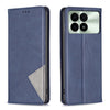 For Xiaomi Redmi K70 / K70 Pro Rhombus Texture Magnetic Leather Phone Case(Blue)