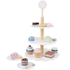 NUNUKIDS Wooden Cake Toy Afternoon Tea Children Pretend Play Toys Cake Tower
