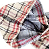Spring Autumn Winter Checkered Pattern Hooded Cloak Shawl Scarf, Length (CM): 135cm(DP-07 Blue)