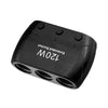 Cigarette Lighter Adapter Splitter 3 Sockets Cigarette Lighter Splitter 12V/24V Power Car Charger(Black)