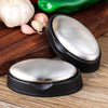 2 PCS Portable Cleaning Stainless Steel Oval Hand Soap Eliminating Odour Remover with Base, Random Style Delivery