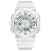 SANDA 298 Watch Men And Women Transparent Watch Waterproof Multi Functional luminous Movement Double Display Couple Electronic Watch(White Woman)