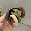 2 PCS Semicircular Elegant Ponytail Resin Hair Ring Rubber Band(Beige)