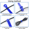 20pcs Data Cable Storage And Management Strap T-Shape Nylon Binding Tie, Model: Black 10 x 100mm