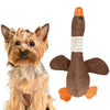 Bite-Resistant Goose Dog Toy, Brown - Durable Plush Squeaky Toy