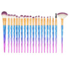 20 in 1 Diamond Handle Eye Brush Multi-functional Makeup Brush, Pink+Blue Handle and Purple Brush