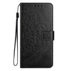 For Samsung Galaxy A26 5G Flower Embossed Leather Phone Case(Black)