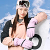 Winter Padded Ski Finger Gloves Outdoor Windproof Warm Sports Gloves, Size: L(Light Purple)