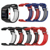 For Polar V800 GPS Smart Watch Two-color Steel Buckle Watch Band(Blue+Red)