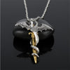 Luminous Jewelry Dragon Sword Pendant Necklace Dark Anime Necklace