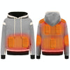 USB Smart Electric Heating Warming Thickened Hooded Sweatshirt, Size: L(Grey)