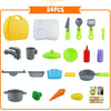Children Simulation Kitchen Tableware Tool Set Cosmetics Pretend Play House Suitcase Toy, Style:Kitchen